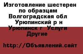 Изготовление шестерен по образцам - Волгоградская обл., Урюпинский р-н, Урюпинск г. Услуги » Другие   
